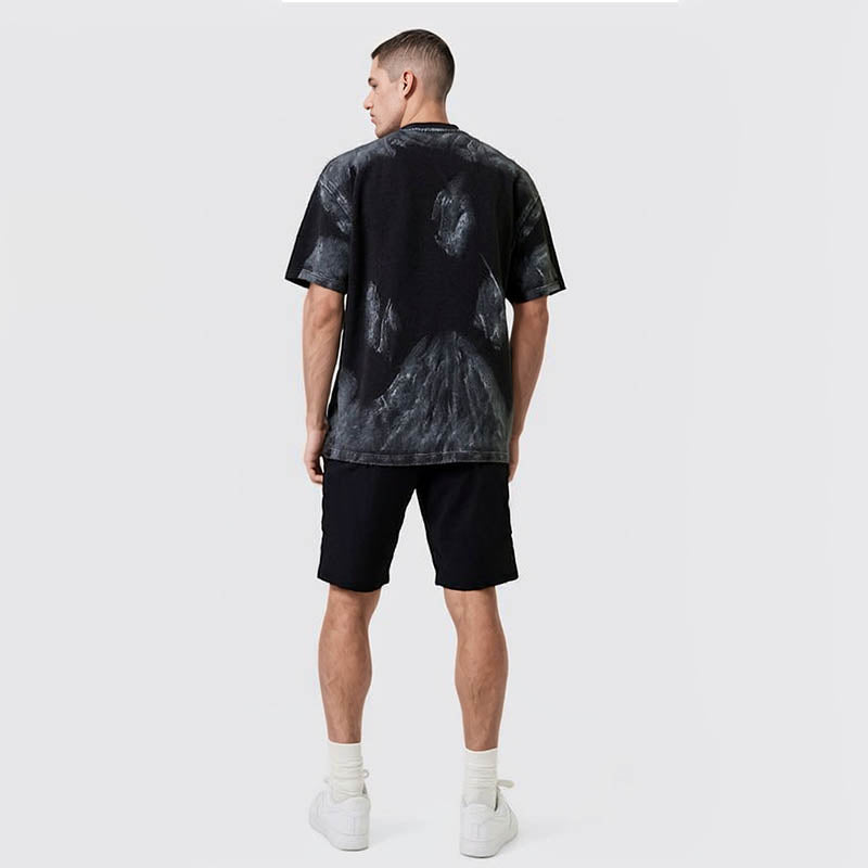Tops Men 90s Washed Vintage Custom Anime Graphic Shirts Summer Casual Tees Streetwear Harajuku Tops Tees