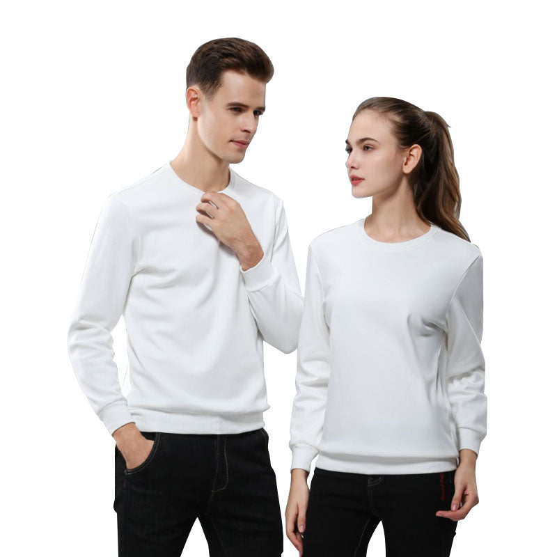 Girl's Casual Letter Crew Neck Long Sleeve Pullover Sweatshirt Tops White