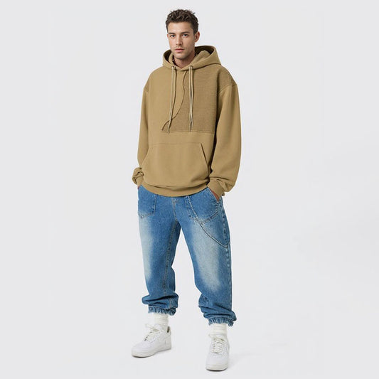 Retro sweatshirt men's new arrival embroidered high street hooded top trendy hip-hop casual jacket men's wear