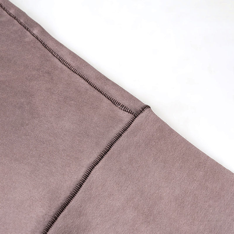 report item Autumn worn looking washed-out vibe round neck sweater men's long-sleeve shirt