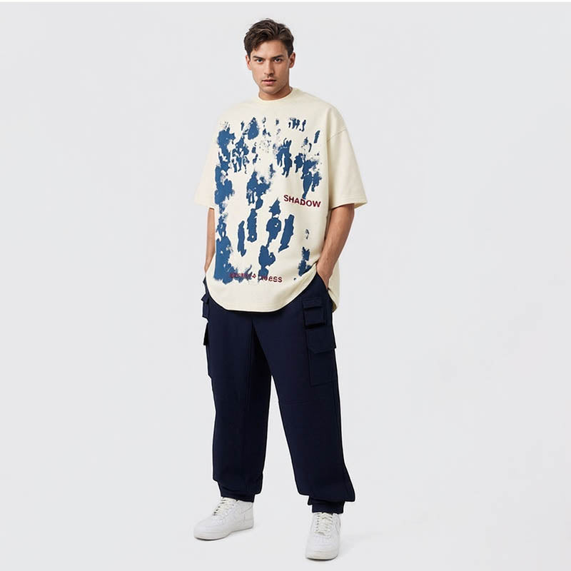 Summer new retro trendy neutral style casual round neck hip hop printed T-shirt for men and women