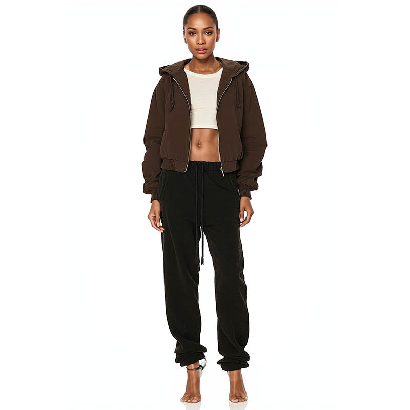 Lightweight Zip Through Hoodie with Printed Logo