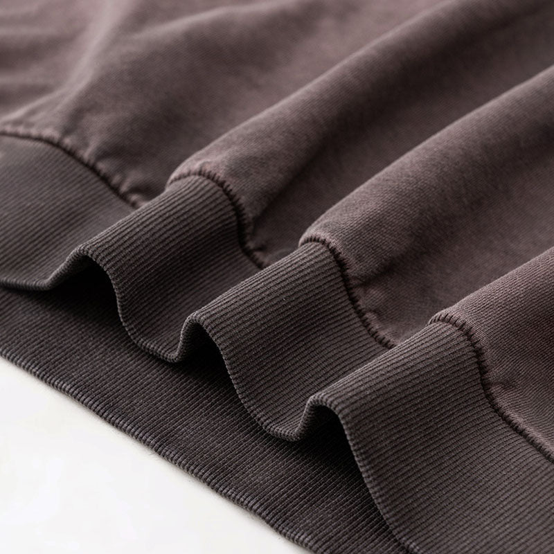 report item Autumn worn looking washed-out vibe round neck sweater men's long-sleeve shirt
