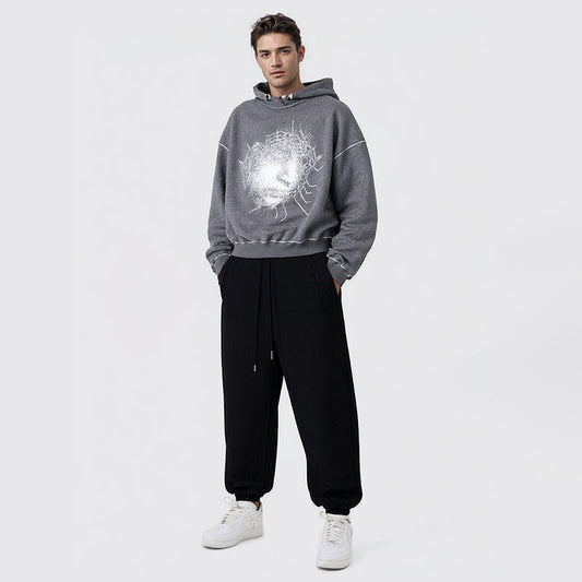 Men's printed hooded sweatshirt
