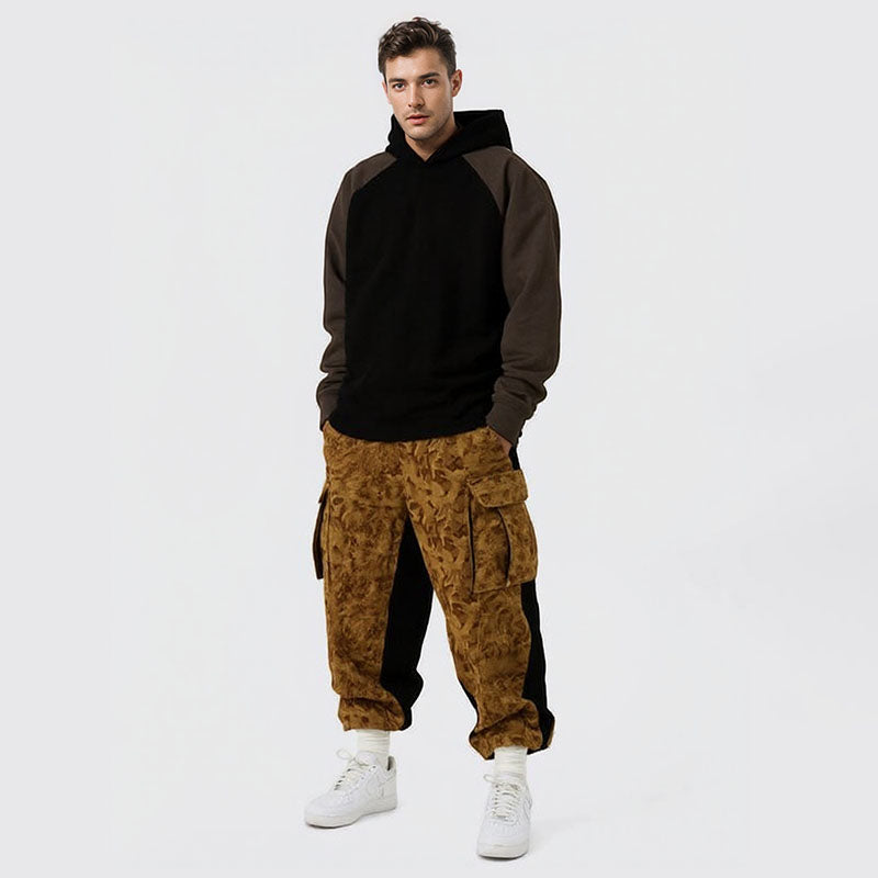 Original 360G heavy hoodie matching color plus fleece shoulder hoodie men's autumn and winter new men's and women's sweatshirts