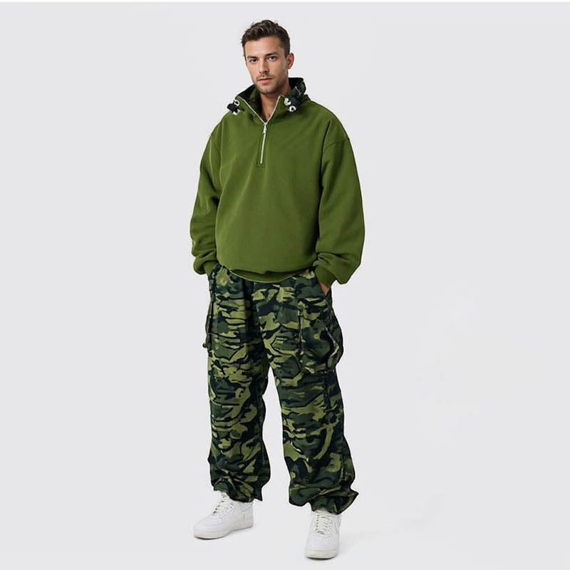 Retro Autumn Winter Washed Cotton Hoodies Unisex Loose Knitted Sport Hooded Pullovers Brand Clothes