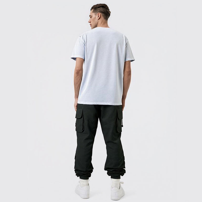 Solid color simple versatile short-sleeved t-shirt for men