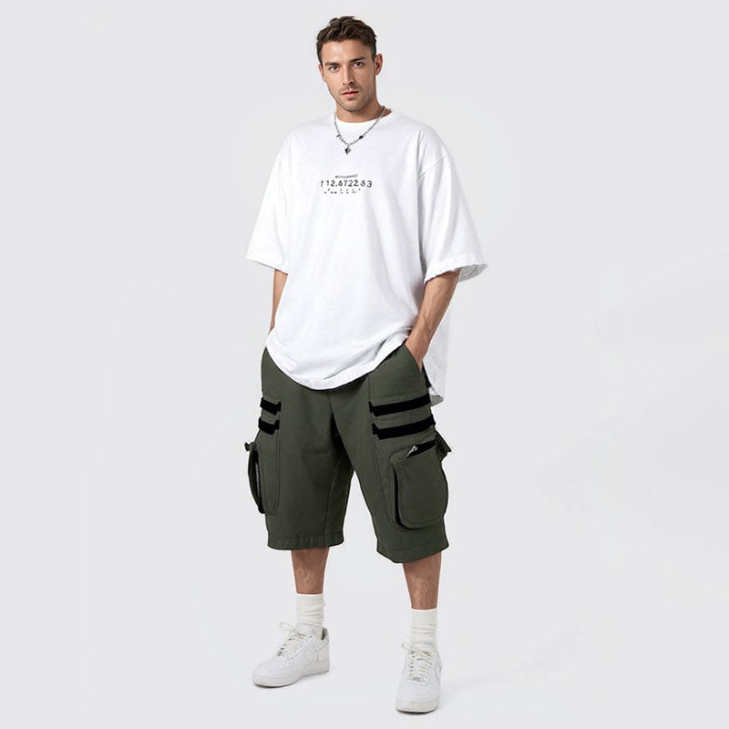 Men's plus-size printed short-sleeved T-shirt