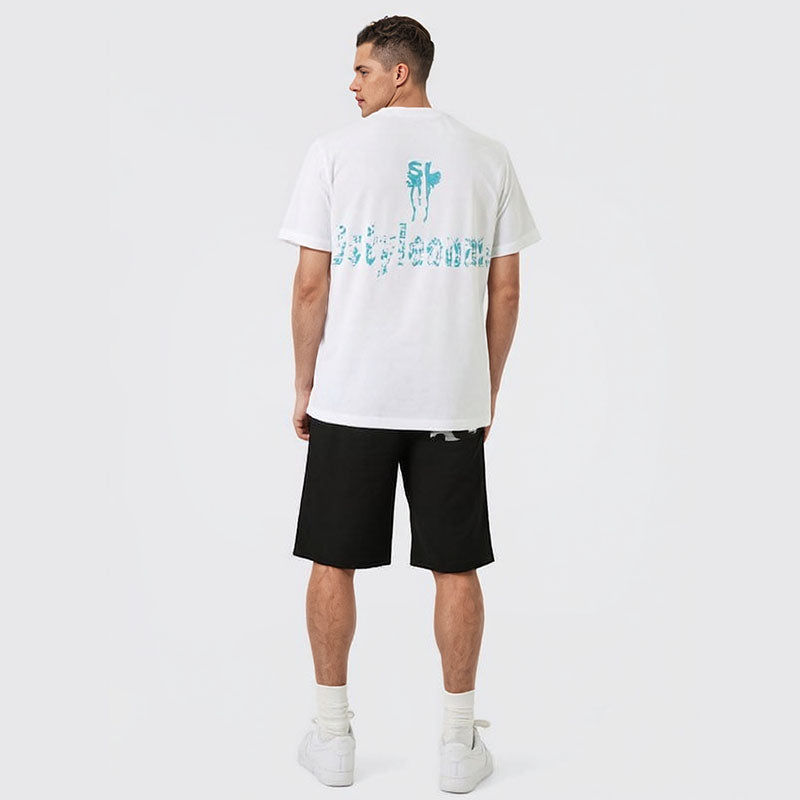 Cotton loose monogram print short sleeve T-shirt