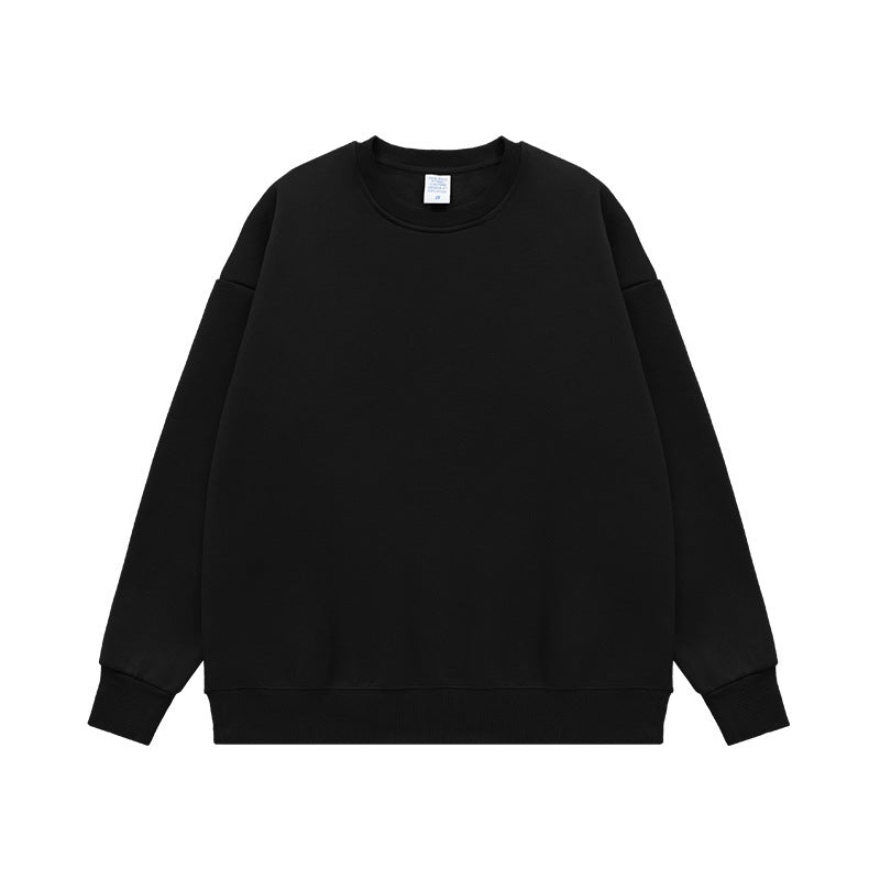 Men's autumn and winter sweatshirt 350G plus velvet loose round neck sweatshirt men'