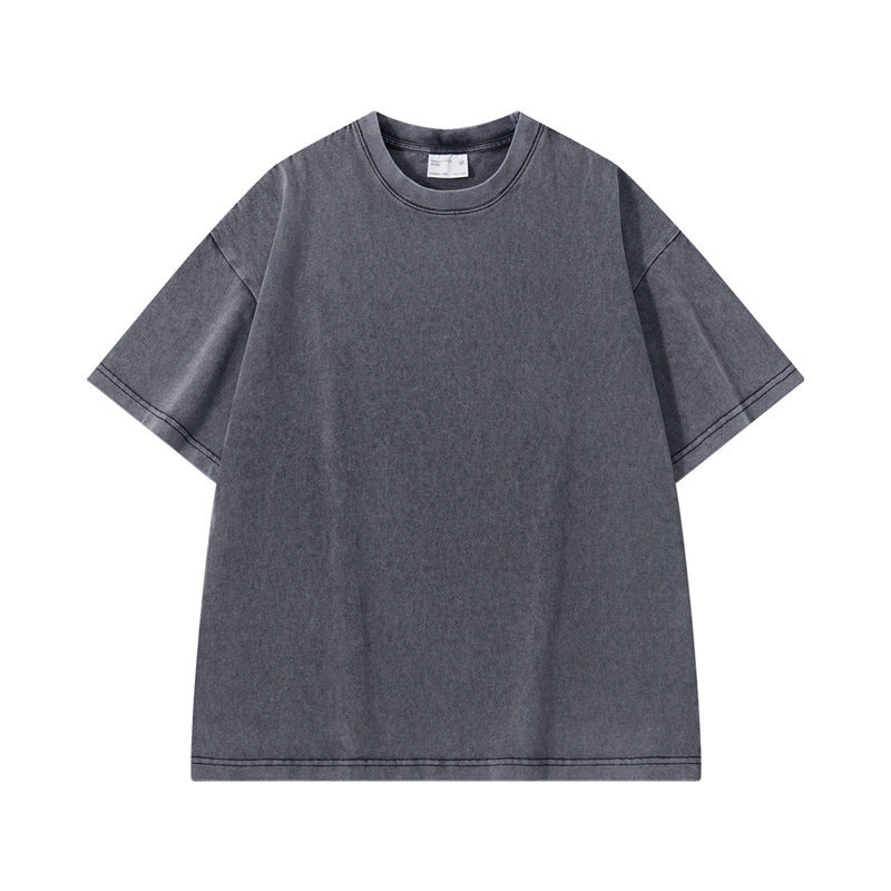 Heavy extra 300g cotton round neck solid color blank T-shirt