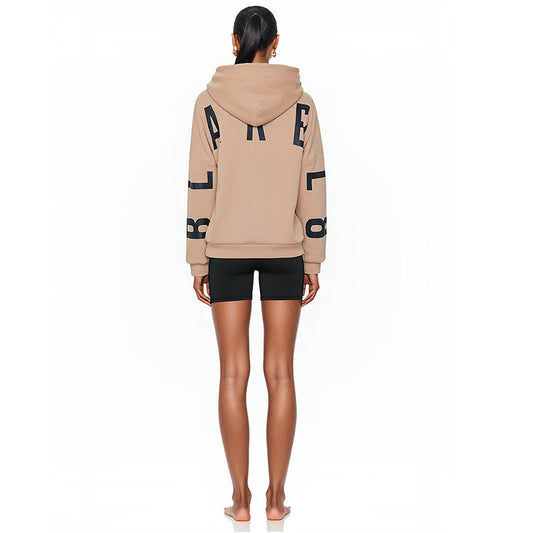 New Fashion Letter Printed Thickened Versatile Long Sleeve Loose Hooded Sweatshirt for Women