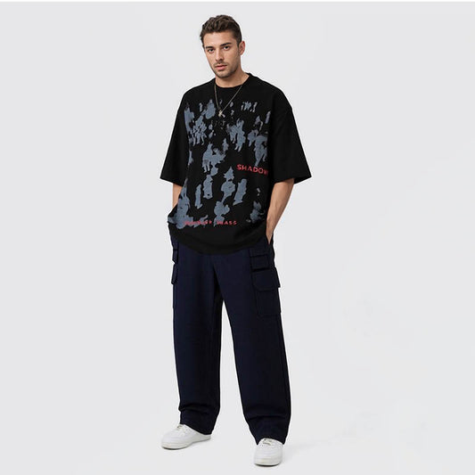 Summer new retro trendy neutral style casual round neck hip hop printed T-shirt for men and women