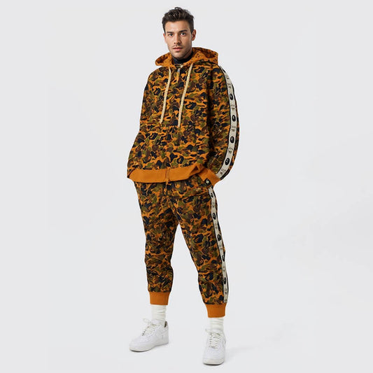 New Shark Head Ape Head Joint Camouflage Desert Sports Sweatshirt Men's and Women's Sports Couple Shirt