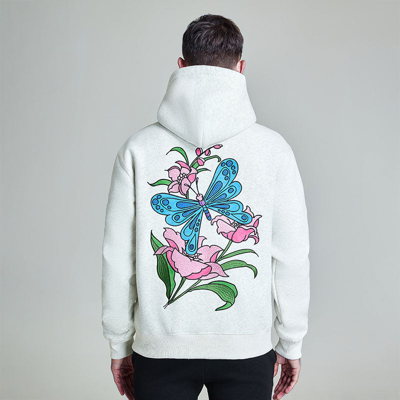 Pullover long sleeve loose embroidered hooded spring and autumn men's sportswear hoodie