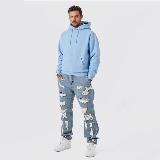 Oversized Hoodie Sweatshirts for Men Couples Heavyweight Hoodies Pullover Vintage Acid Wash Sweaters Hoodie