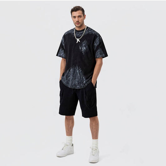 Tops Men 90s Washed Vintage Custom Anime Graphic Shirts Summer Casual Tees Streetwear Harajuku Tops Tees