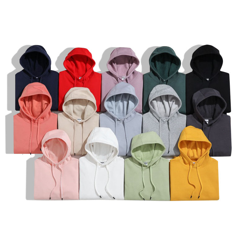 Men's Casual Fleece Hoodie Casual Hooded Sweatshirt Fleece Long Sleeve Pullover