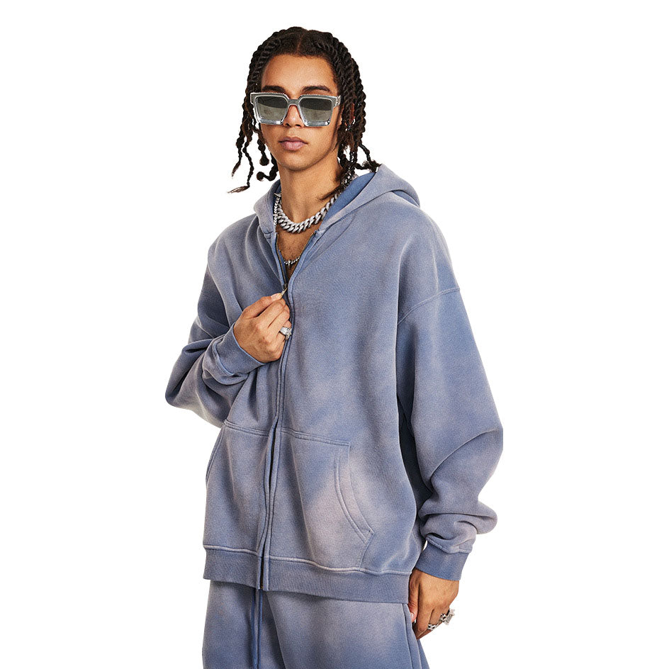 Oversized Hoodie Vintage Cotton Pullover Acid Wash Hoodies Heavyweight Pullover Streetwear