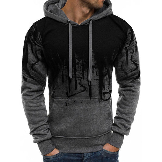 Men's splash print casual sports sweatshirt hoodie