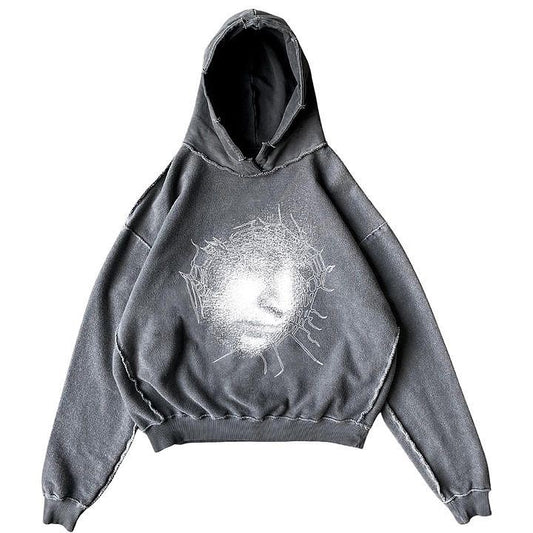 Men's printed hooded sweatshirt