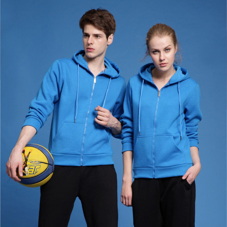 Sports fleece street warm sportswear casual hooded skirt velvet sweatshirt for men