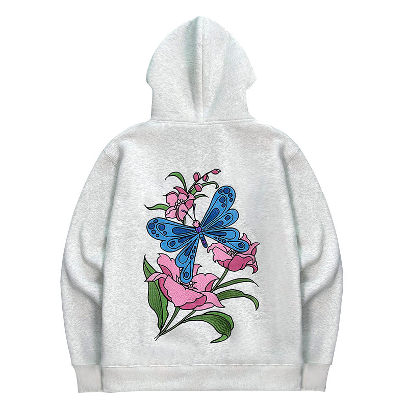 Pullover long sleeve loose embroidered hooded spring and autumn men's sportswear hoodie