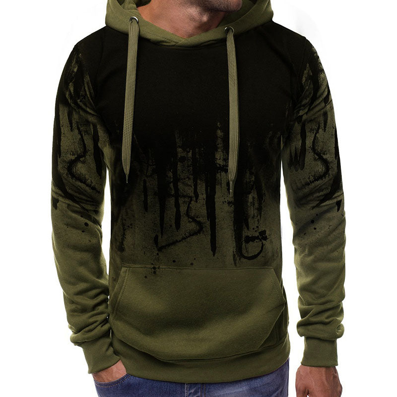 Men's splash print casual sports sweatshirt hoodie