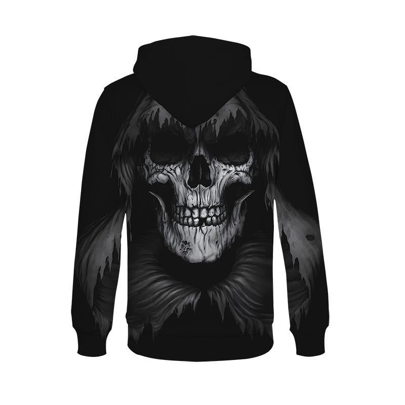 Men's Skull Printed Hoodie Novelty Graphic Sweatshirt Pullover Hoodie