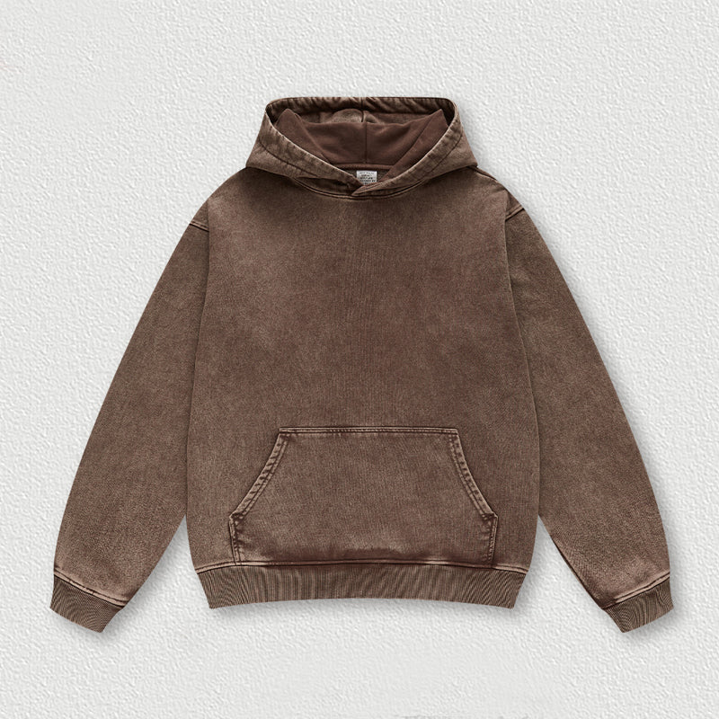 450G heavy wash vintage hoodie