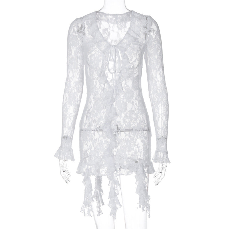 Mollie Lace Mini Dress - White