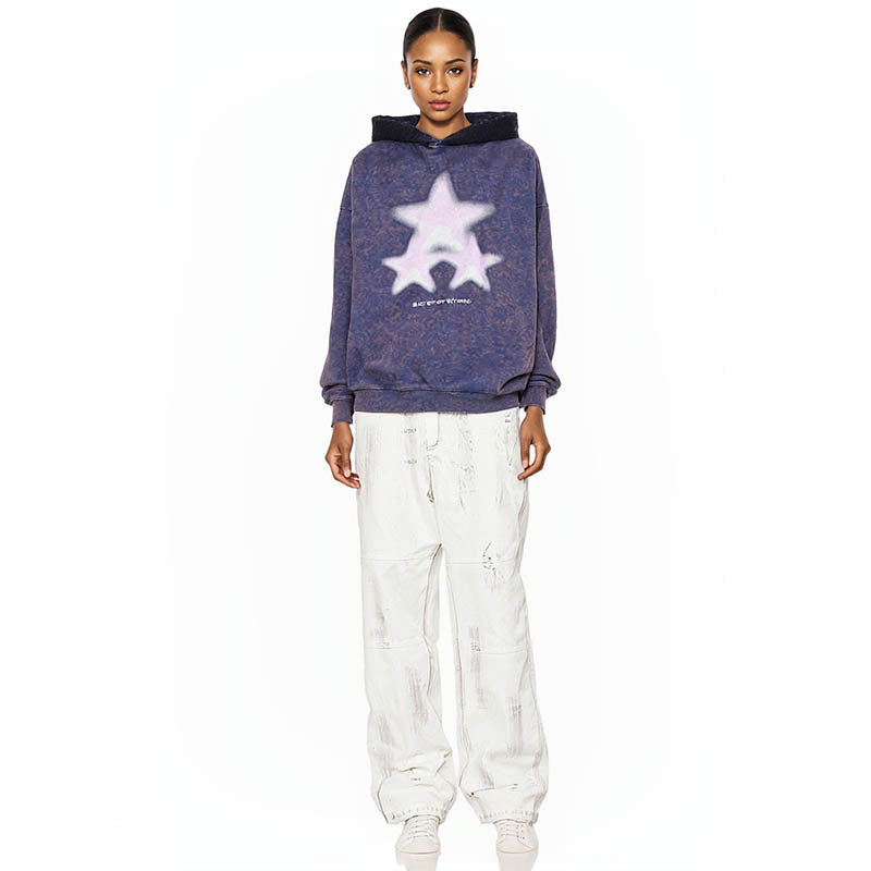 Men's celebrity and slogan drop shoulder hoodie