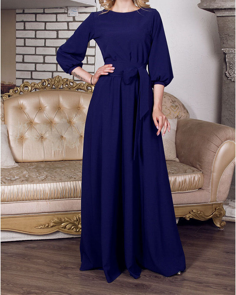 Wedding Guest Dresses for Women Evening Formal Party Gowns Twist Wrap Dress Slim Fit Maxi Dress Fall Fashion